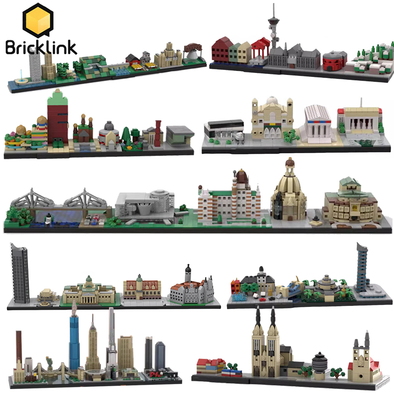 Lego Set Creator - Bricklink-City Skyline Architecture Building Blocks para