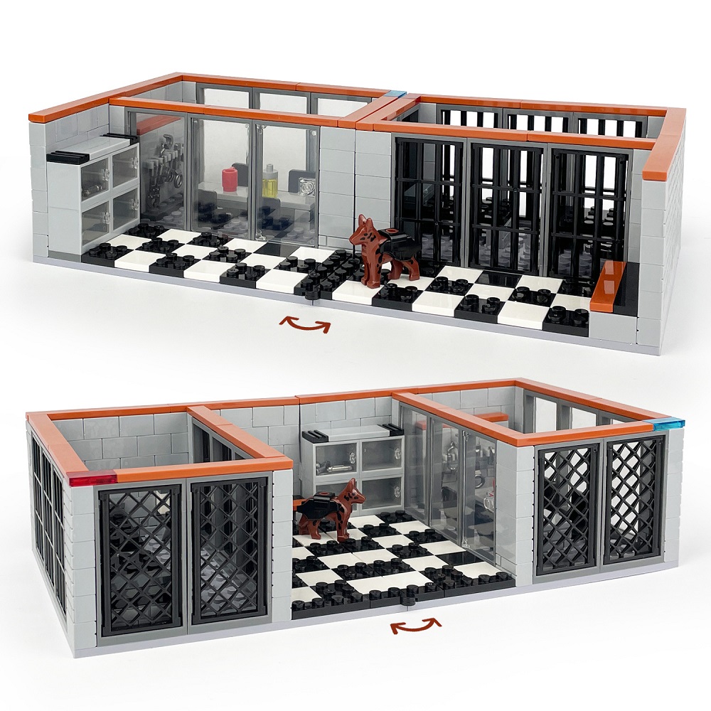 Lego Set Creator - 302 pçs prisão cidade delegacia de