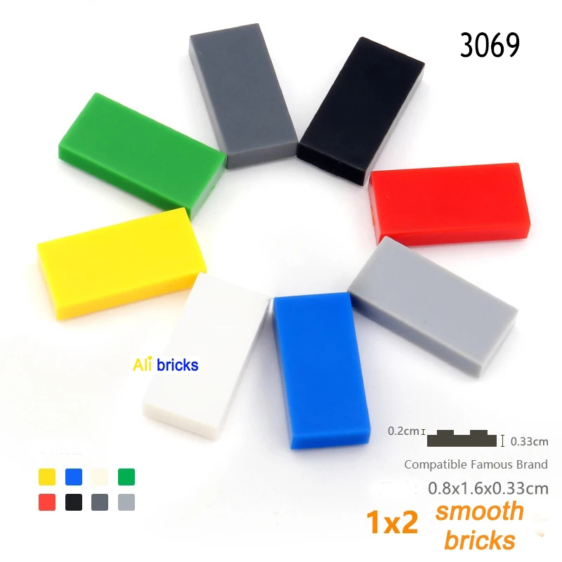 Lego Set City - 50 pçs/lote 1x2 telha blocos de