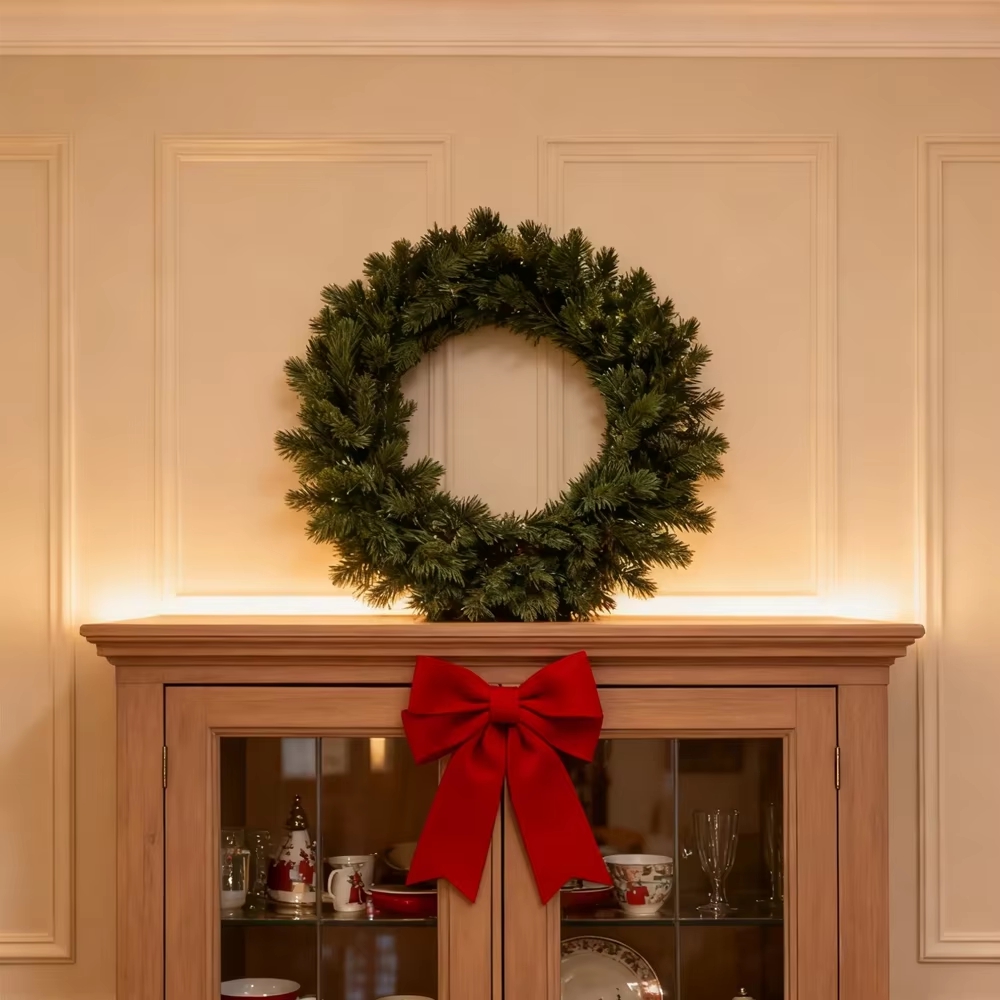 Christmas Wreath Fake - Guirlanda Artificial de Pinheiro para Decoração