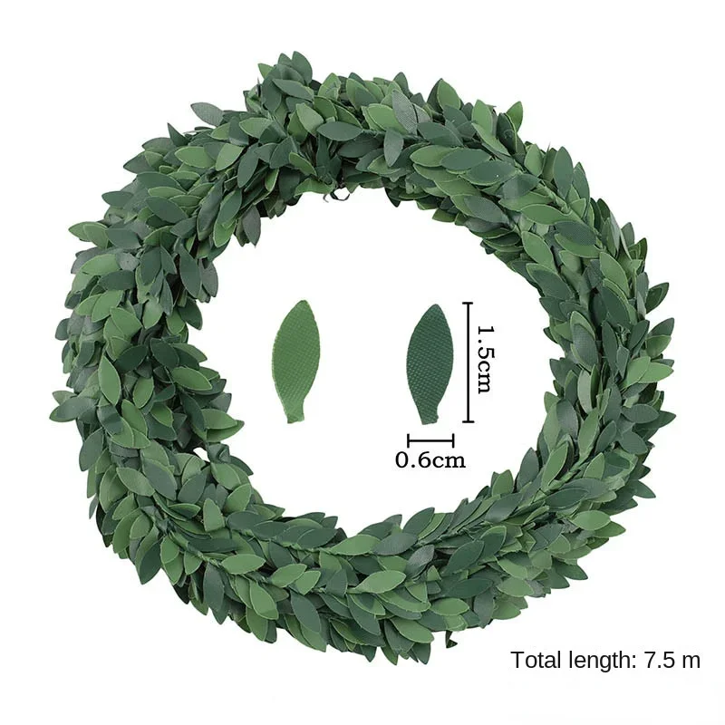 7 metros fio de ferro folha ve - Christmas Wreath Fake avaliação e preço