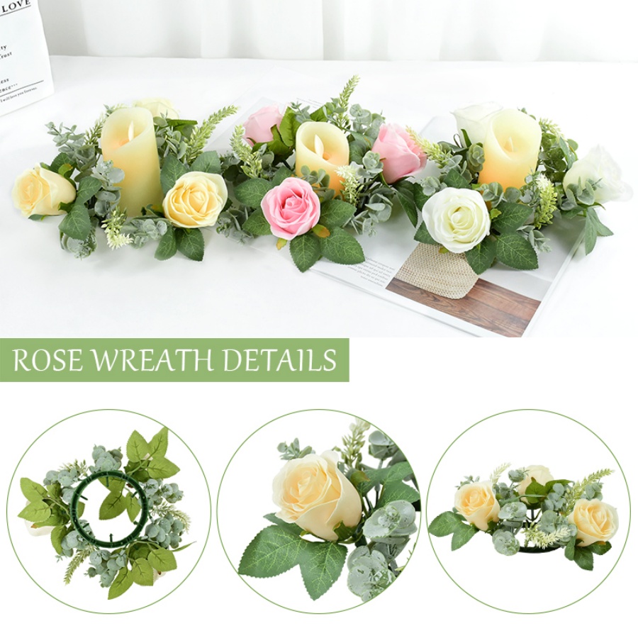 Guirlanda de Rosas Artificiais - Christmas Wreath Fake avaliação e preço
